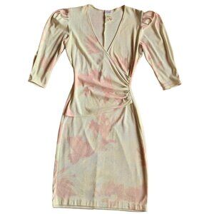 FREDERICKS of HOLLYWOOD Coquette Tulip Midi V-Neck Like New Dress Women's 10